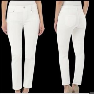 liverpool ankle skinny jeans Size 2 slit on side with silver revit